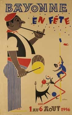 affiche-des-fetes-de-Bayonne-en-1956