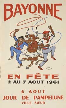 affiche-des-fetes-de-Bayonne-en-1961
