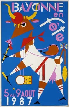 affiche-des-fetes-de-Bayonne-en-1987