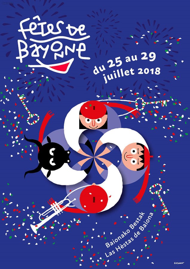 Affiche des fêtes de Bayonne en 2018