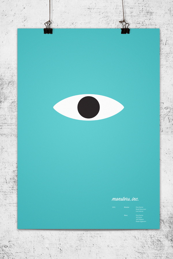 Pixar  affiches minimalistes