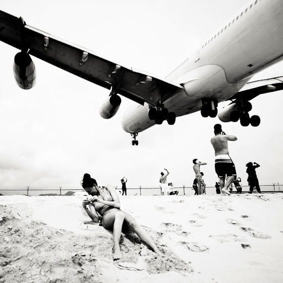 Des avions sur la plage