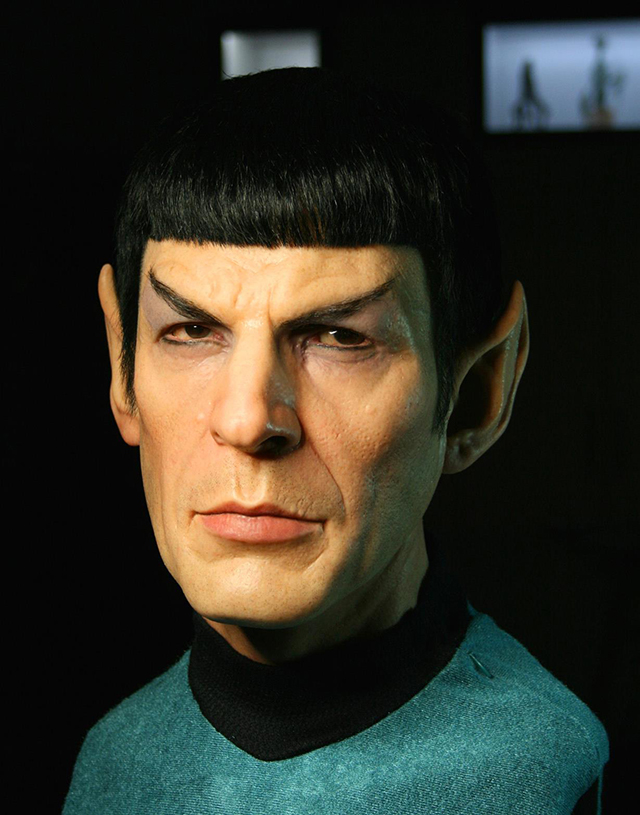 Sculpture hyperréaliste de Spock dans Star Trek