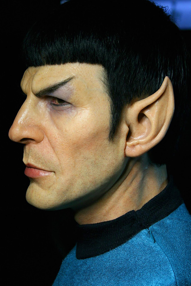 Sculpture hyperréaliste de Spock dans Star Trek