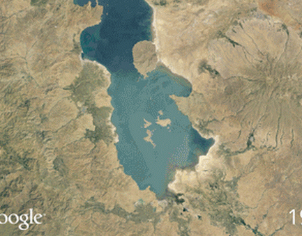 Lake Urmia Drying Up - evolution de la Terre