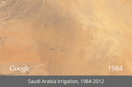 Saudi Arabia Irrigation -evolution de la Terre