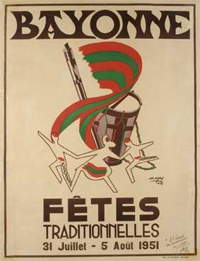 affiche-des-fetes-de-Bayonne-en-1951