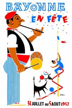affiche-des-fetes-de-Bayonne-en-1957