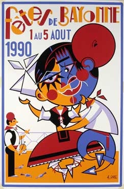 affiche-des-fetes-de-Bayonne-en-1990