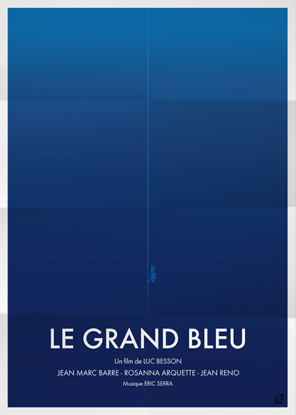 Affiches films minimaliste Le Grand Bleu