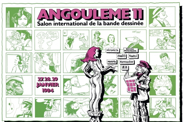 Affiche-Salon-bande-dessinee-angoulemes-1984-Jean-Claude-Forest-