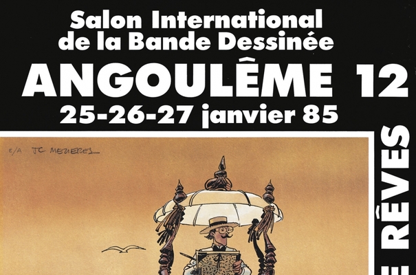 Affiche-Salon-bande-dessinee-angoulemes-1985-Jean-Claude-Mezieres-