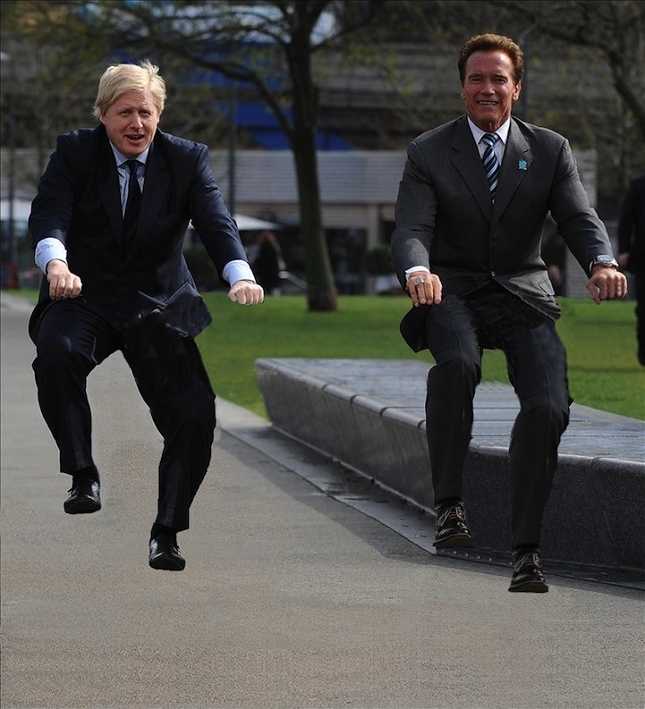 Boris Johnson et Arnold Schwarzenegger