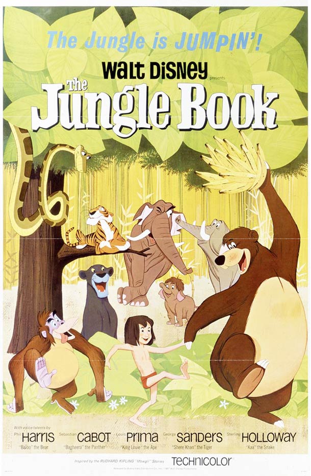 Le livre de la jungle walt disney affiche 1967