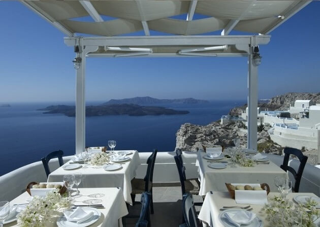 Restaurant-insolite-Caldera, Santorin, Grèce