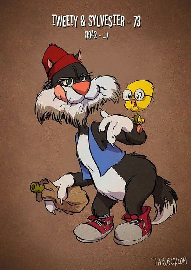 Age-personnages-cartoon-twetty-and-Sylvester